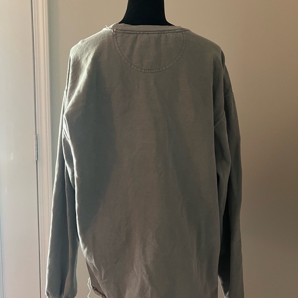 Comfort Colors Grey Football Bow Sweatshirt - Picture 3 of 4